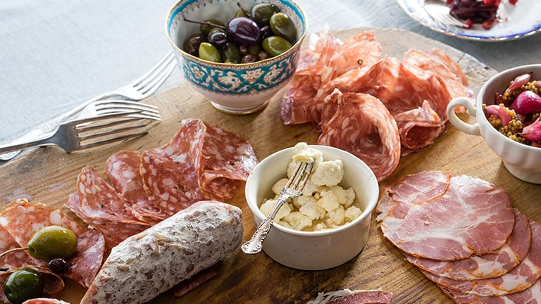 a charcuterie plate