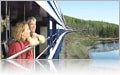 Outdoor sightseeing on luxury railway carriage Outdoor sightseeing on luxury railway carriage
