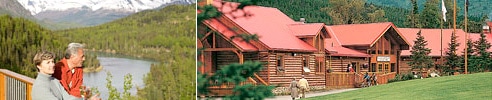 Guests enjoying the Kenai Princess Wilderness Lodge