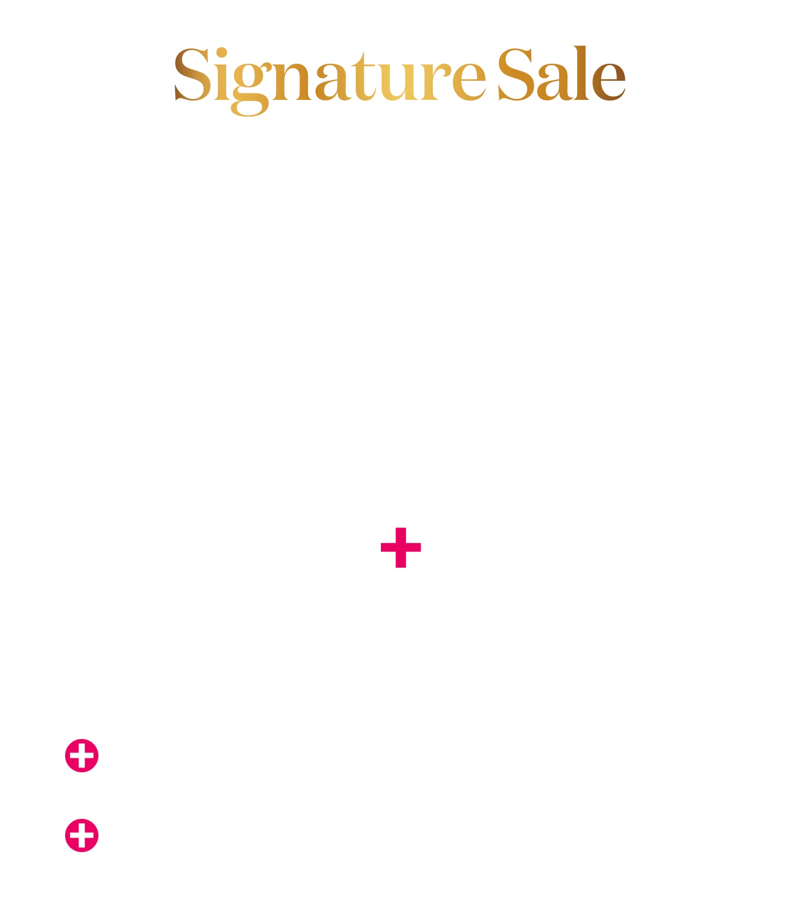 signature sale: $99 deposit per person - up to $200 onboard spending money per stateroom -  free stateroom location upgrade - up to $200 onboard spending money for plus and premiere per stateroom - up to $100 onboard spending money per past guest per stateroom 