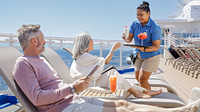Guests experiencing MedallionClass service on board.