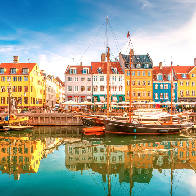 Ships on Copenhagen waterfront