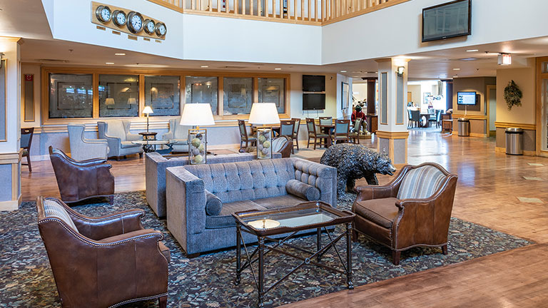 Lobby of Fairbanks Princess Riverside Lodge