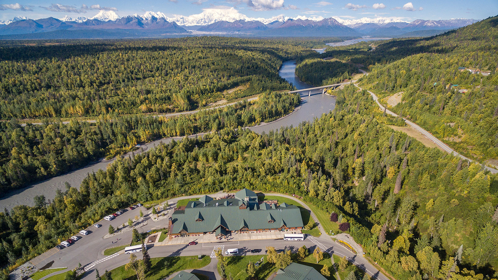 Mt. Mckinley Princess Wilderness Lodge and its natural surroundings