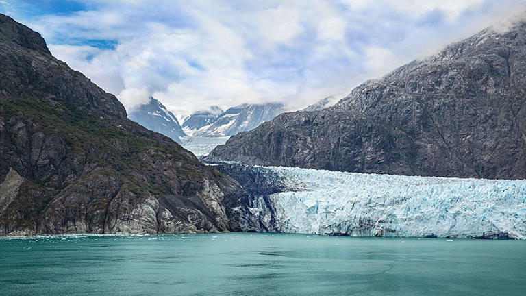 Beautiful glaciers in glacier bay Alaska