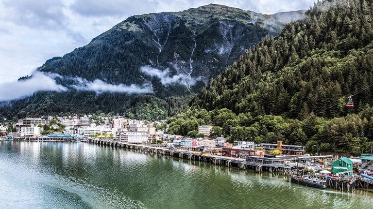 cruise port at Juneau, Alaska