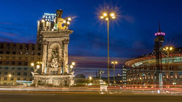 Evening in Barcelona, Spain