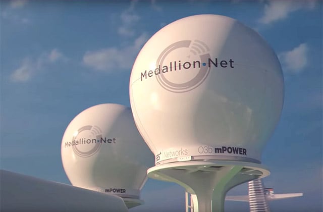 signal equipment on-board a princess ship with the words MedallionNet on them