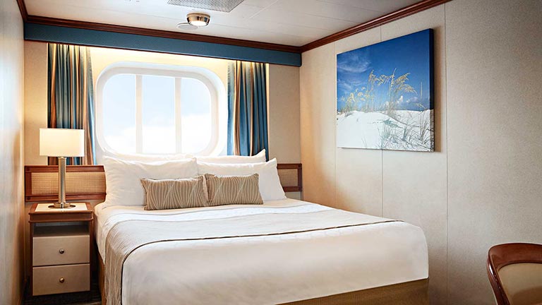 ocean view room on a cruise ship