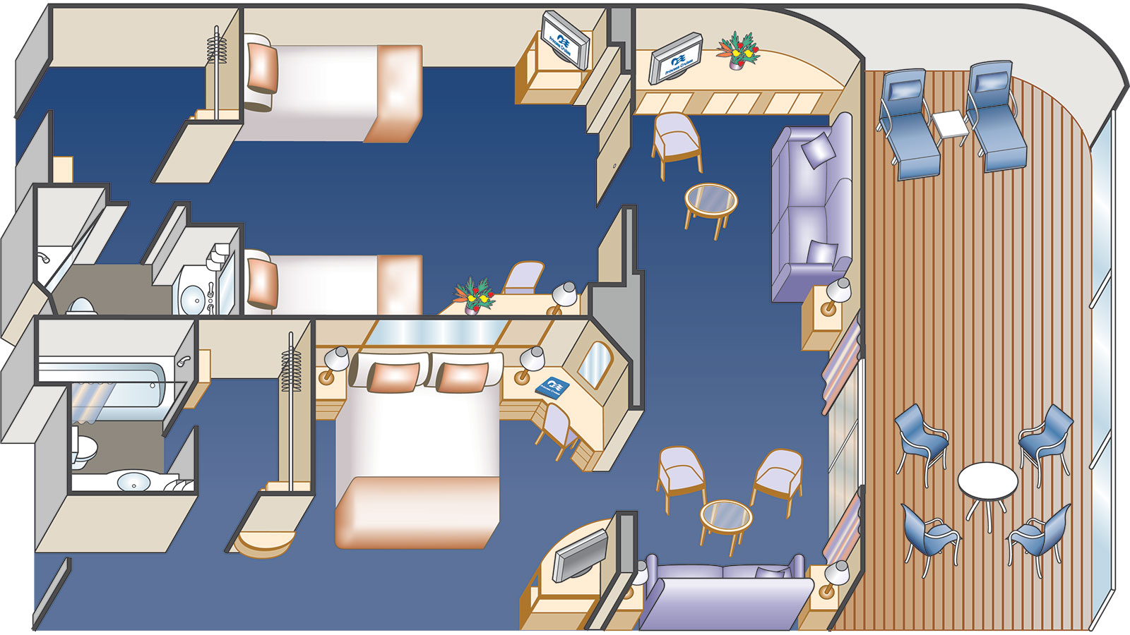 which cruise lines have family suites