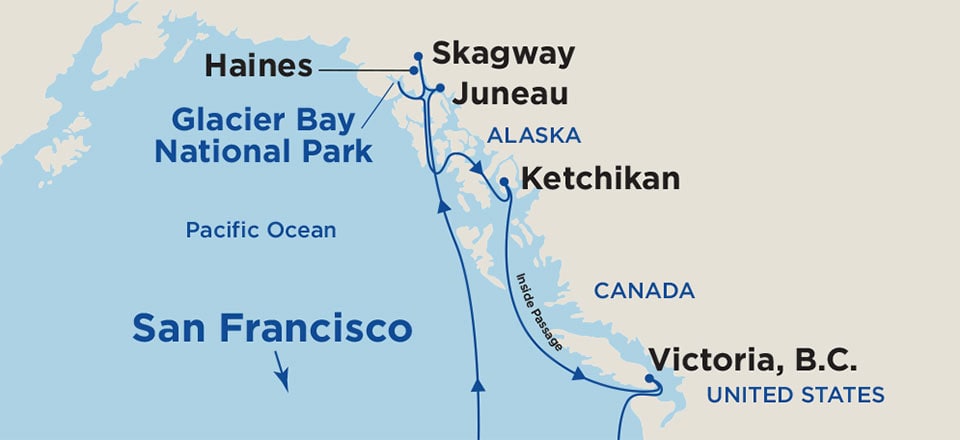 alaska cruise princess map