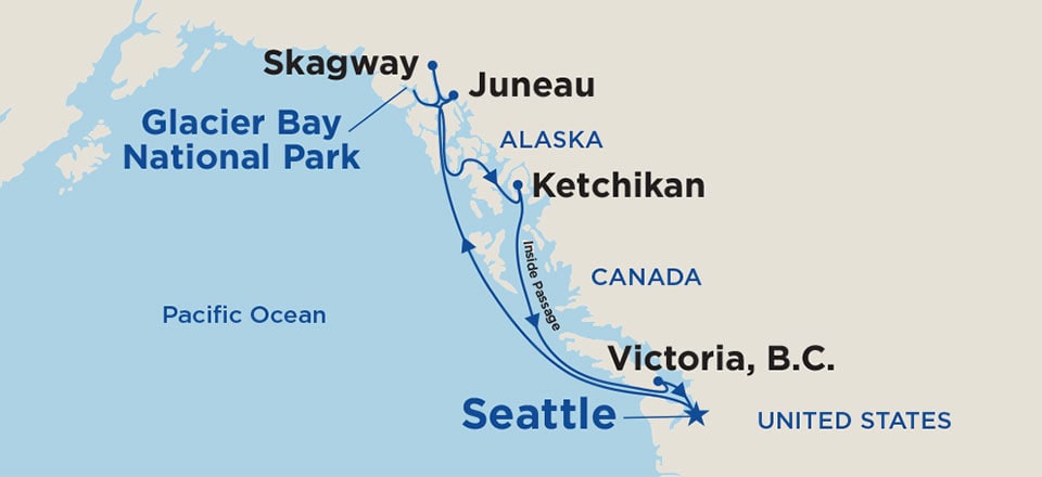 alaska cruise princess map