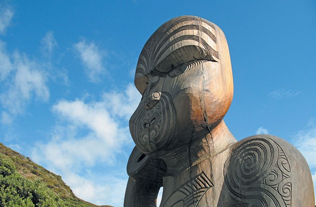 A native carved statue, experience local culture on Princess Australia & New Zealand cruise