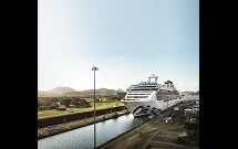 Princess ship navigating Panama Canal